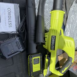 2 cordless leaf blowers