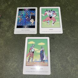 lot of 3 dragon ball z hero collection cards