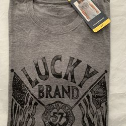 LUCKY BRAND PATRIOTIC TEE. NEW (S) FOR EVERYONE IN THE FAMILY TO WESR.