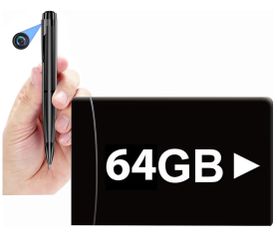 64GB Card Camera Pen Hidden Camera