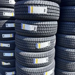 SET OF NEW TIRES 275/55/20 GOODYEAR WRANGLER WORKHORSE HT INCLUDING MOUNT AND BALANCE