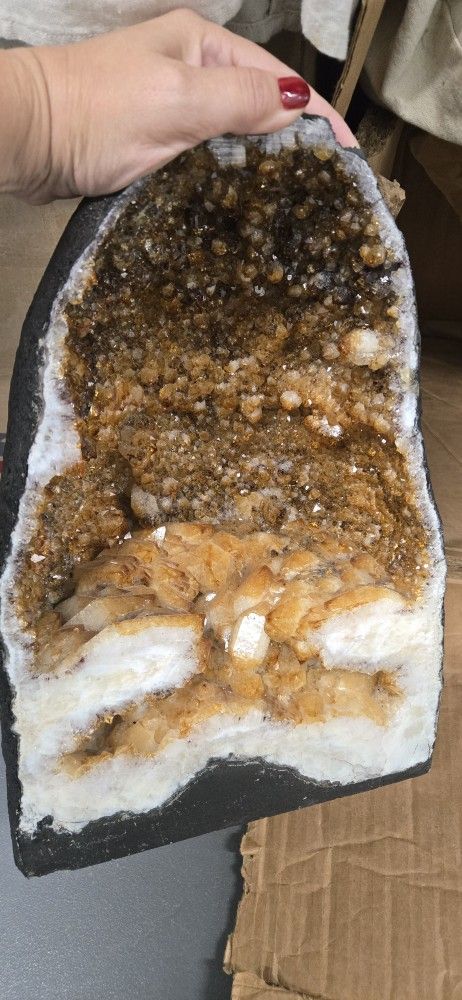 Nature-made Citrine Geode 🌳