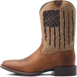 NEW SZ 11 or 14 Wide Ariat Men Western Cowboy Boots Sport My Country VentTEK Work Riding Boot