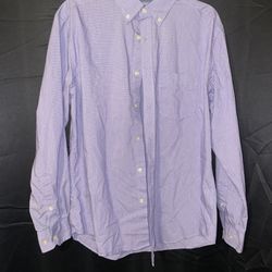 Mason James Dress Shirts Color Light Lights, Purple Size Medium 
