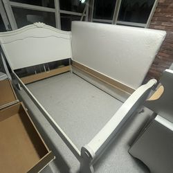 Bed Frame, Mattress, Table, Chair , Nightstand