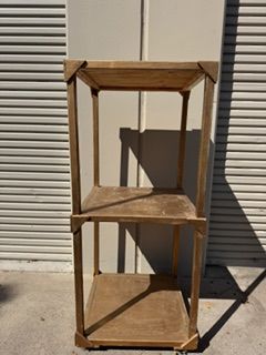 Wood 3-Tier Display Shelf 63" Tall | Bookshelf Plant Stand Market Display