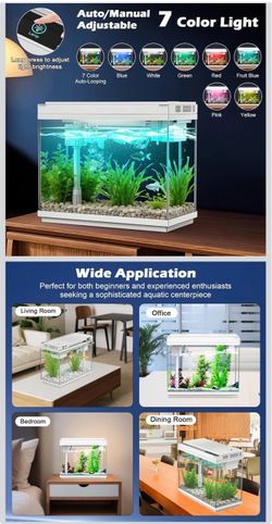 Black 2.5 gallon fish tank
