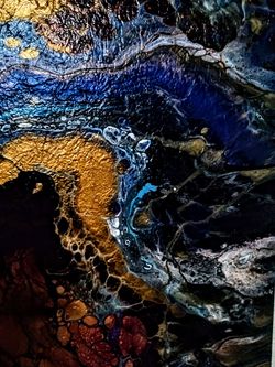 Original Artwork Acrylic Pour On Canvas