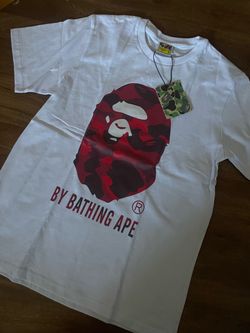 BAPE A Bathing Ape Red Camo Ape size L Head Tee