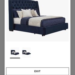 King Size Bed Frame (box Spring, Mattress Available)