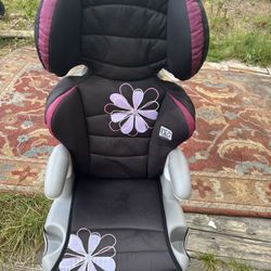 Booster adjustable tall back pink floral/black (Des Moines)