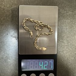 Gold Rope Bracelet 14k 