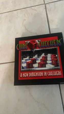 Cube 1-2-3 Checkers Board Game