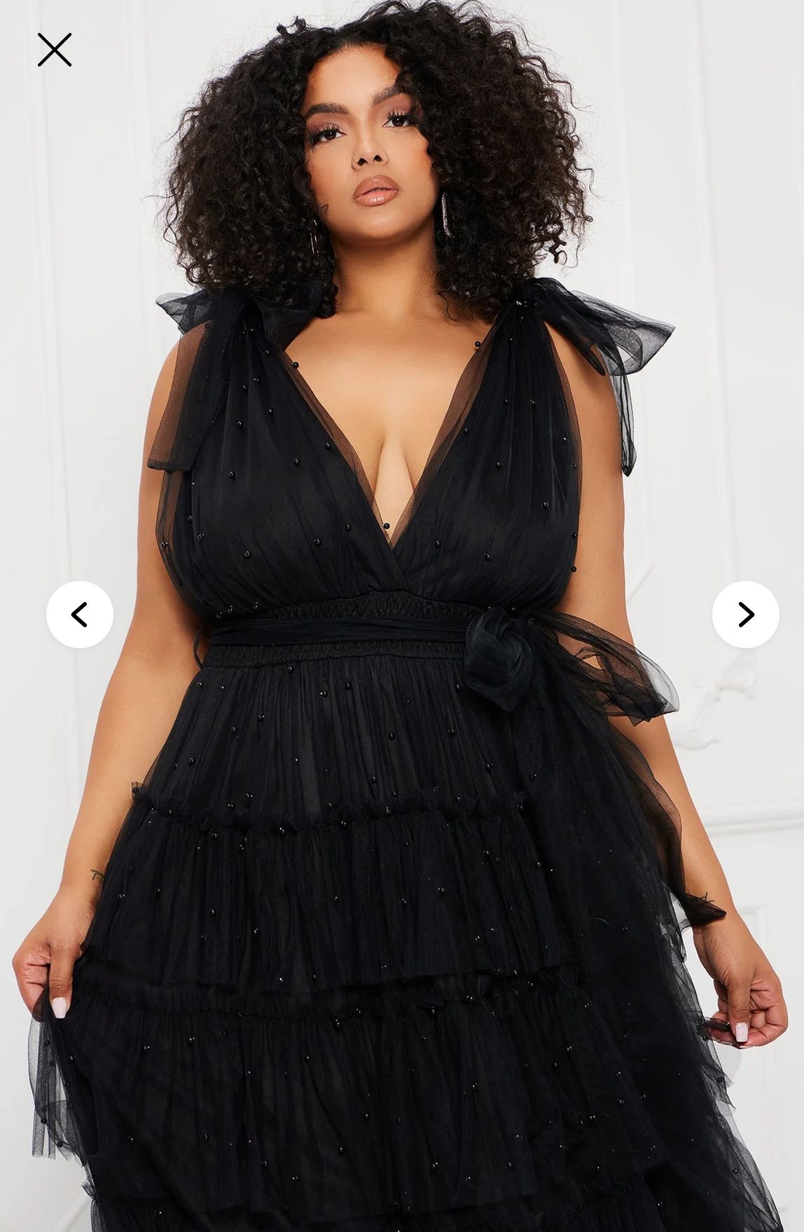 Fashion Nova Nya Tulle Maxi Dress - Black NWT size1X