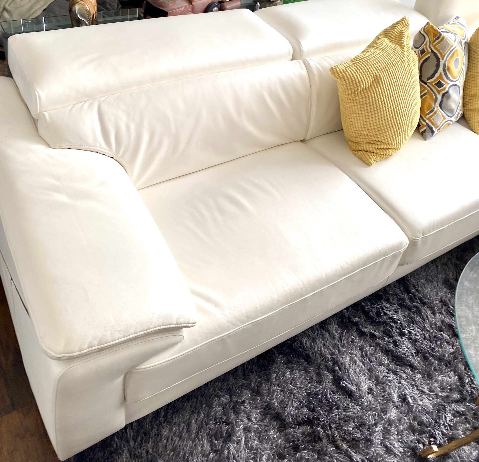 Ashley design white sectional couch for sale