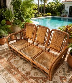 Rattan Bench