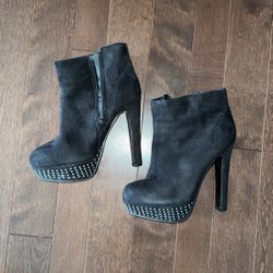 Black Suede Booties