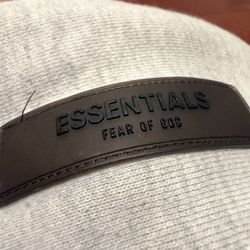 Essentials Fear Of God Uncropped Light Oatmeal Hoodie