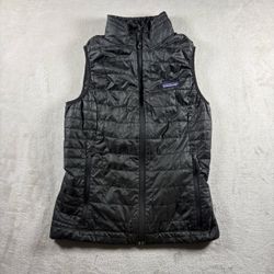 Patagonia Puffer Vest Insulated Full Zip Women’s Size XS Black PrimaLoft #40