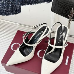 White Saint Laurent shoes