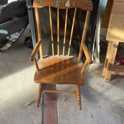 Antique Toddler Rocking Chair 
