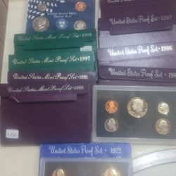 Proof Sets 72,83,84,86,87,89,90,91,97,98,99