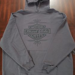 2XL Hoodie Dark Grey Street Glide Harley Davidson Inspired