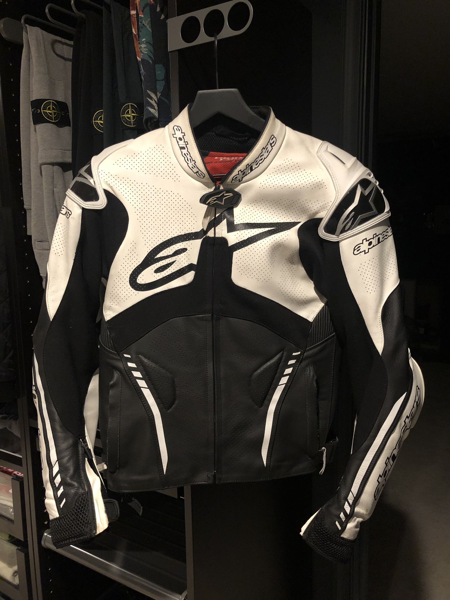 ALPINESTARS ATEM Leather Racing Motorcycle Jacket Size US38