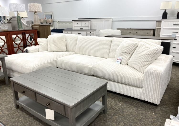 New Corduroy Sectional — CLEARANCE