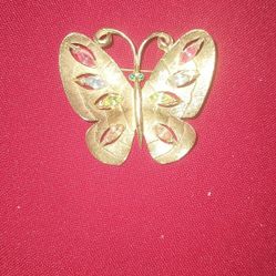 Vintage Butterfly Brooch Design By J.J.