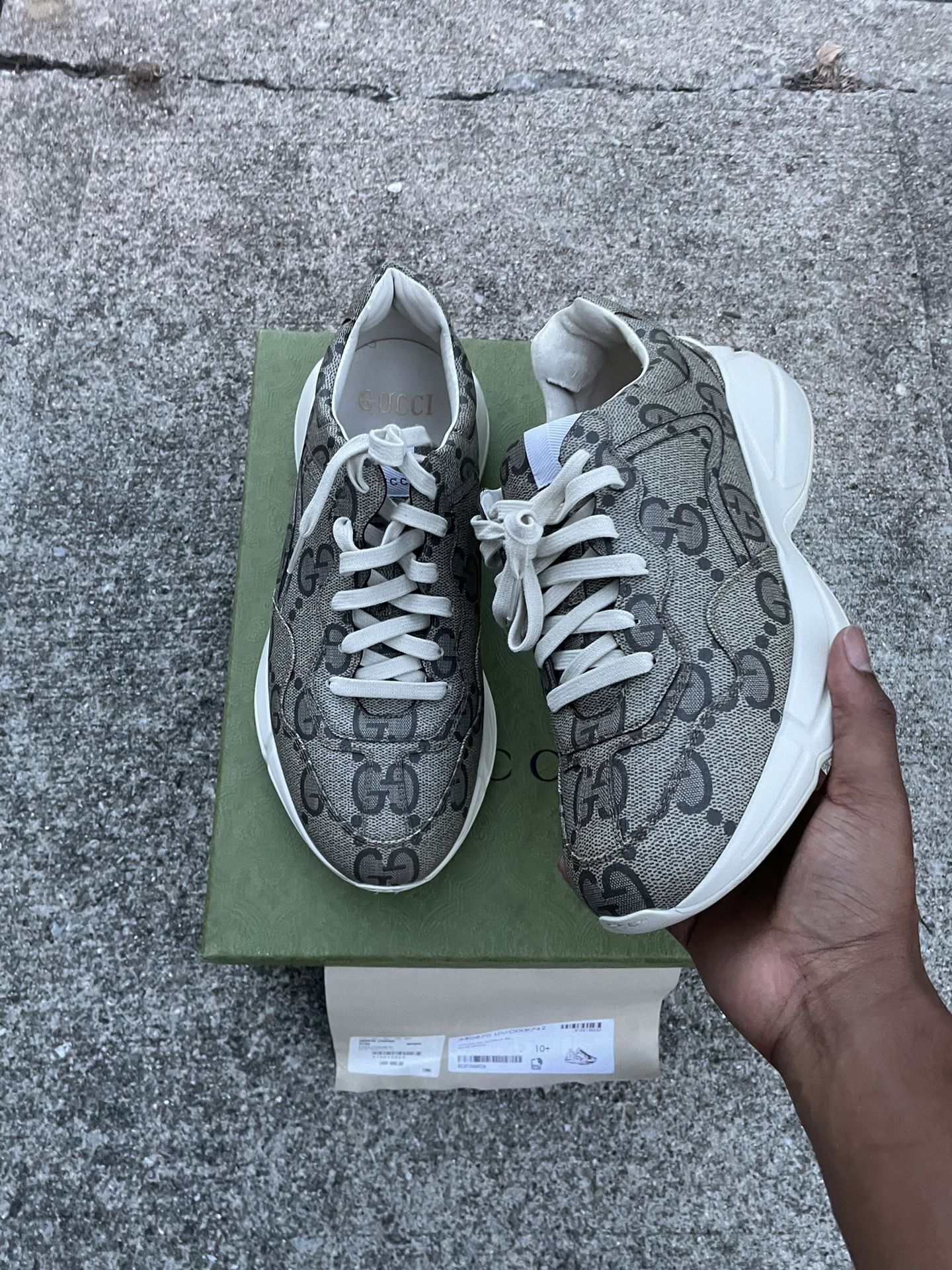 GUCCI 100 RHYTON SNEAKER BEIGE 