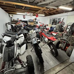 Dirt bikes,atv’s,utv’s,etc.