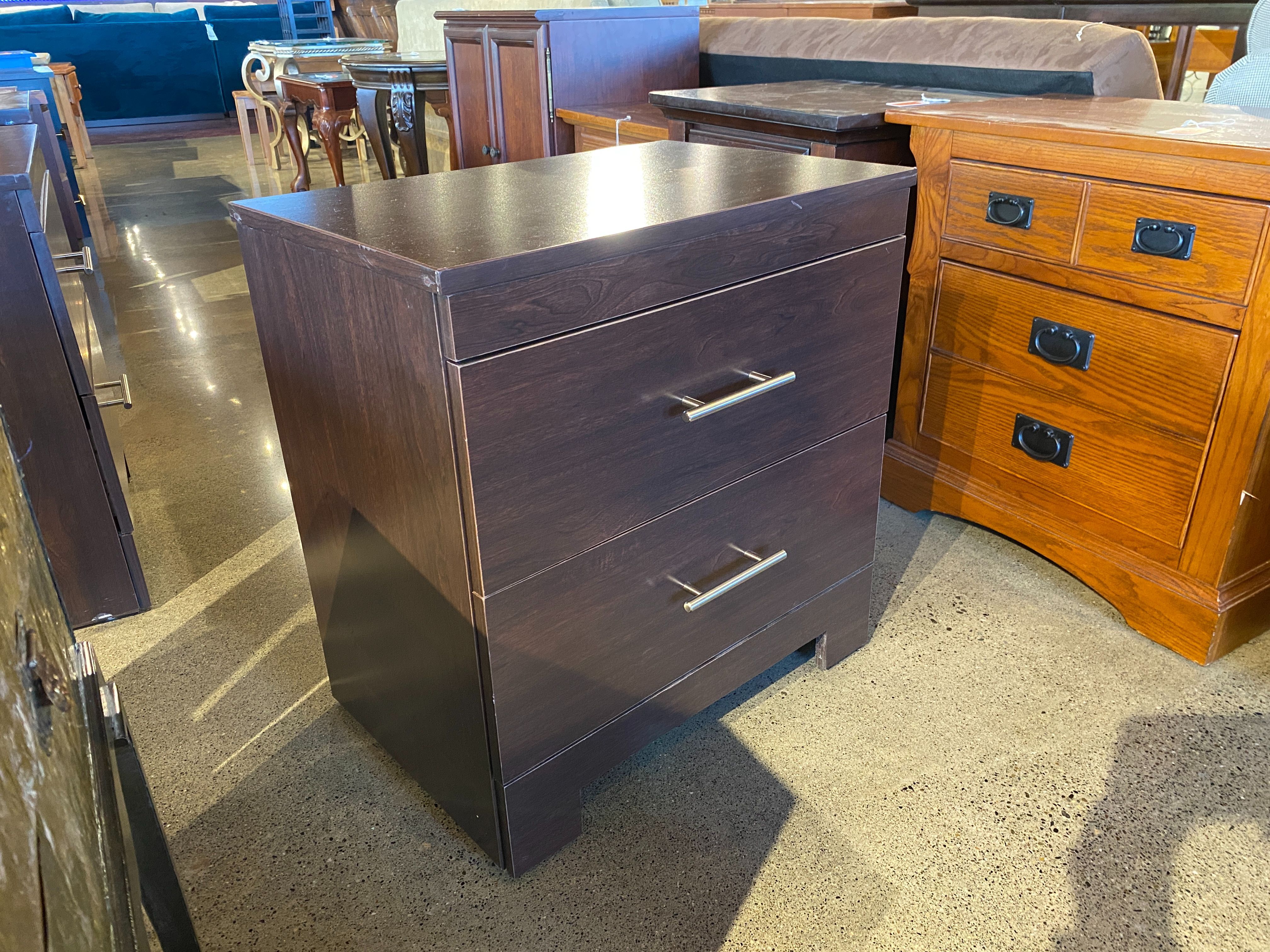 DICKSON FURNITURE Two Drawer Nightstand – Espresso