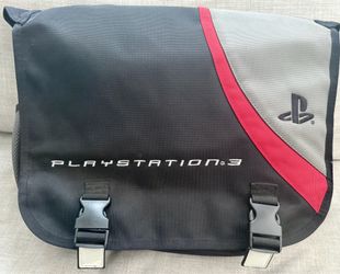 Sony PlayStation 3 PS3 Promo Backpack Black Red Gamer Messenger Bag Laptop