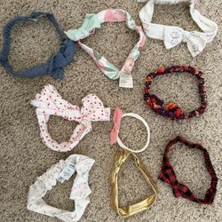 Baby Bow Headbands - 9 Pieces 