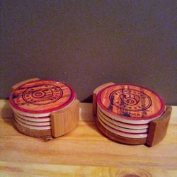 4-Round Coaster Set Ceramic $6 Each Set