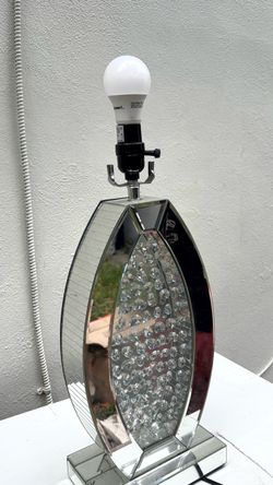 Elegant Mirrored Crystal Table Lamp – Decorative Accent Lamp