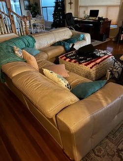 Beige sectional