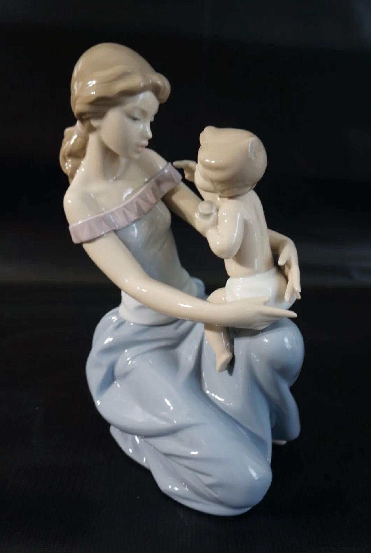 Lladro 6705 One for You, One for Me  Mother and Child Figurine