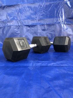 New Pair 55 Pound Dumbbells Weights