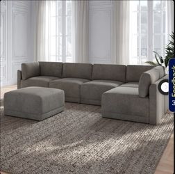 Thomasville Walsen Sectional With Storage Ottoman