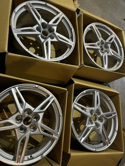 Set Of Corvette Wheels 20 And 19” New No Center Caps