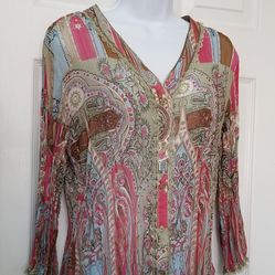 Womens Multicolor Blouse L
