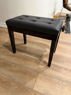 Adjustable Padded Leather Piano Bench