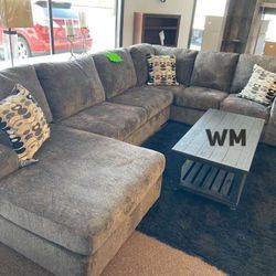 Ballinasloe Smoke Sectional /couch /Living room set