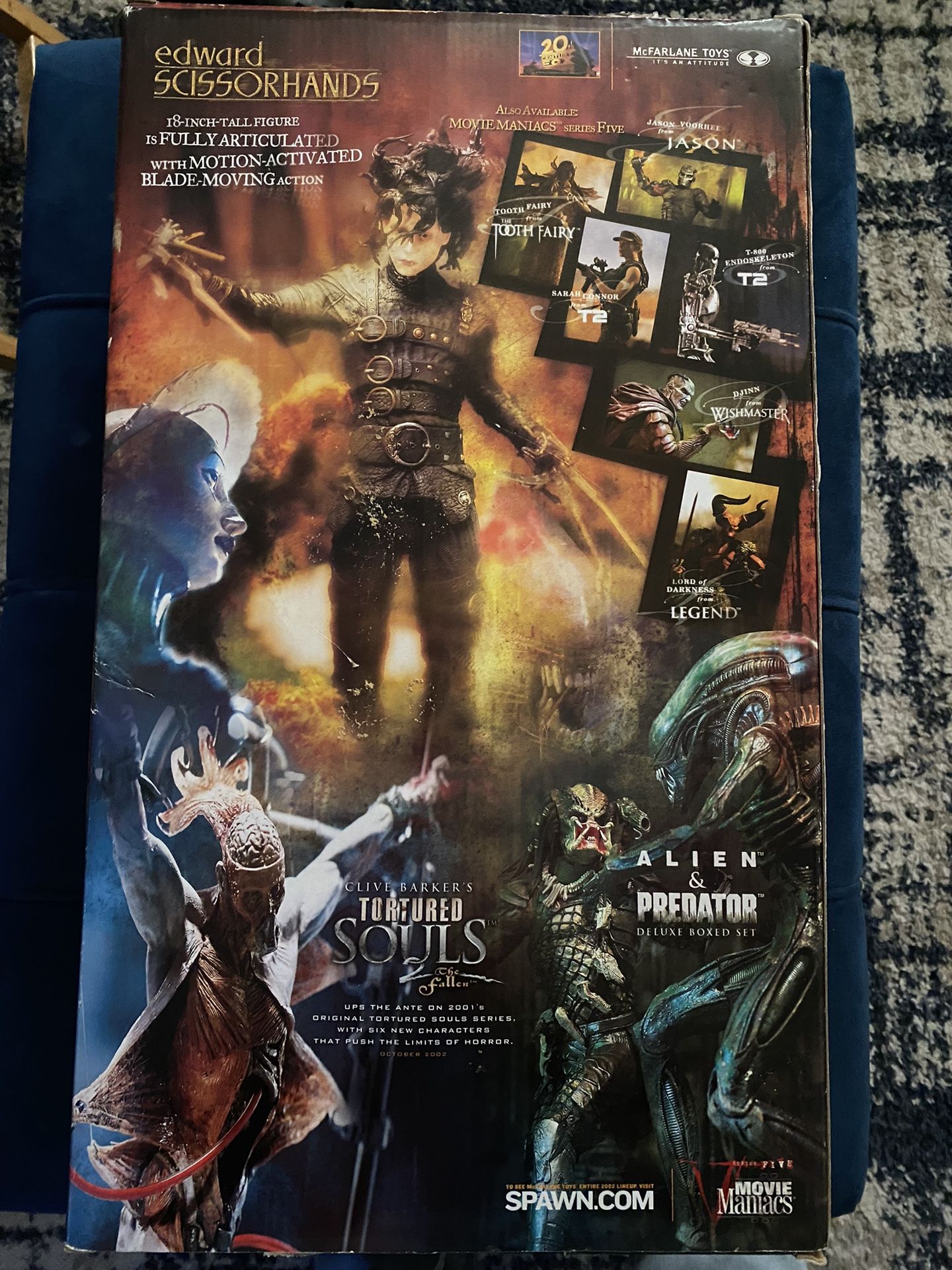 McFarlane Toys Edward Scissorhands 18" Figure Movie Maniacs Johnny Depp