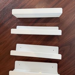 White Acrylic Hanging Shelves