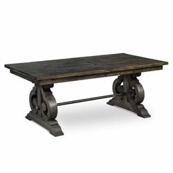 MOVING SALE-Solid Wood heavy Trestle Dining Table (Mangussen Durango) MUST GO THIS WEEKEND!