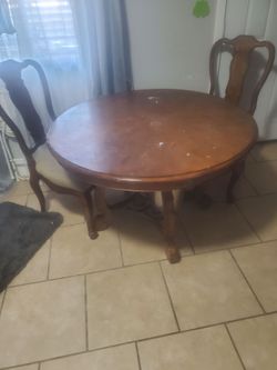 Solid wood table