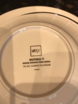 Mikasa China set! Creme color with silver lining!